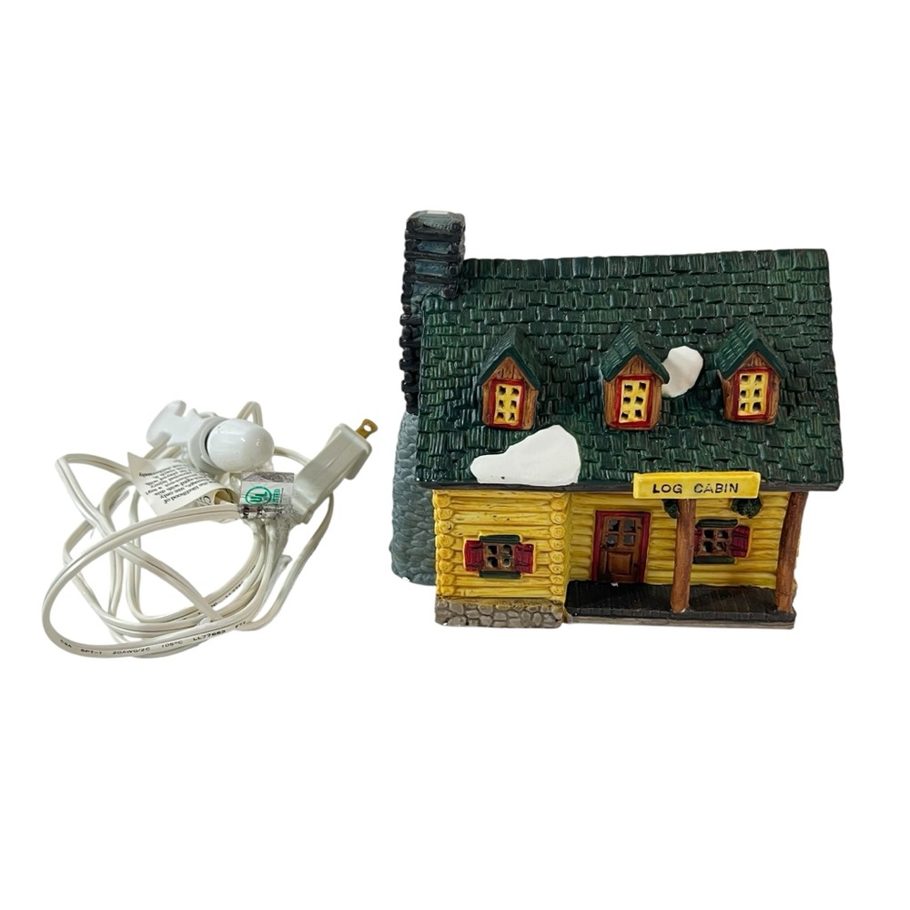 Lemax Porcelain Lighted House Log Cabin